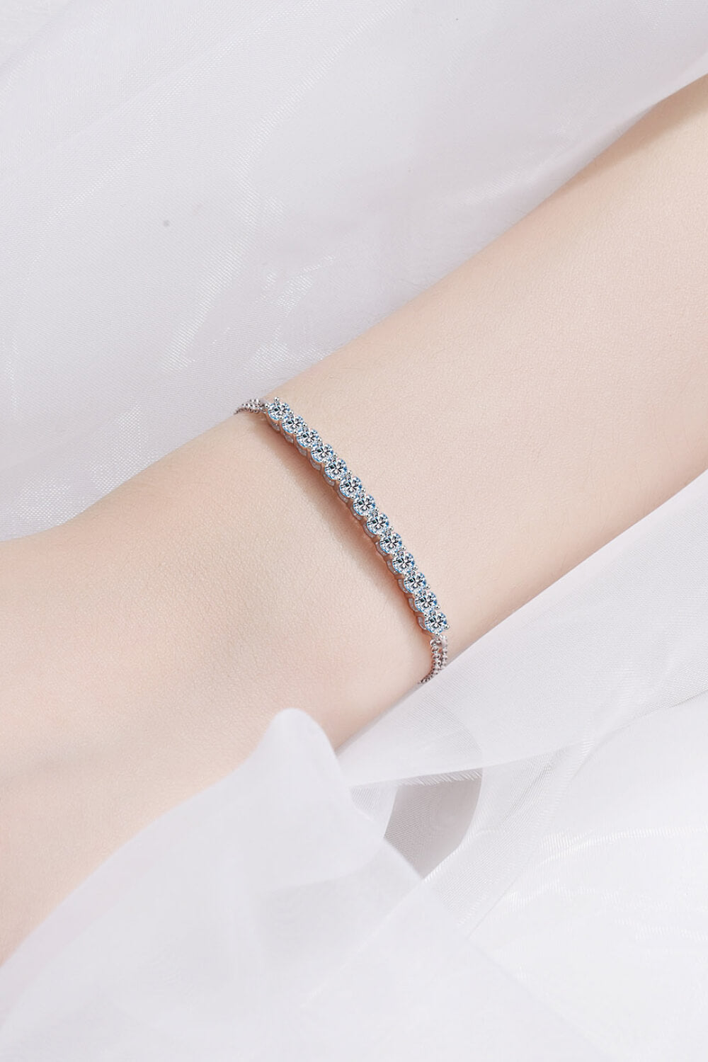 Moissanite Silver Bracelet - Ell Soll Fashion