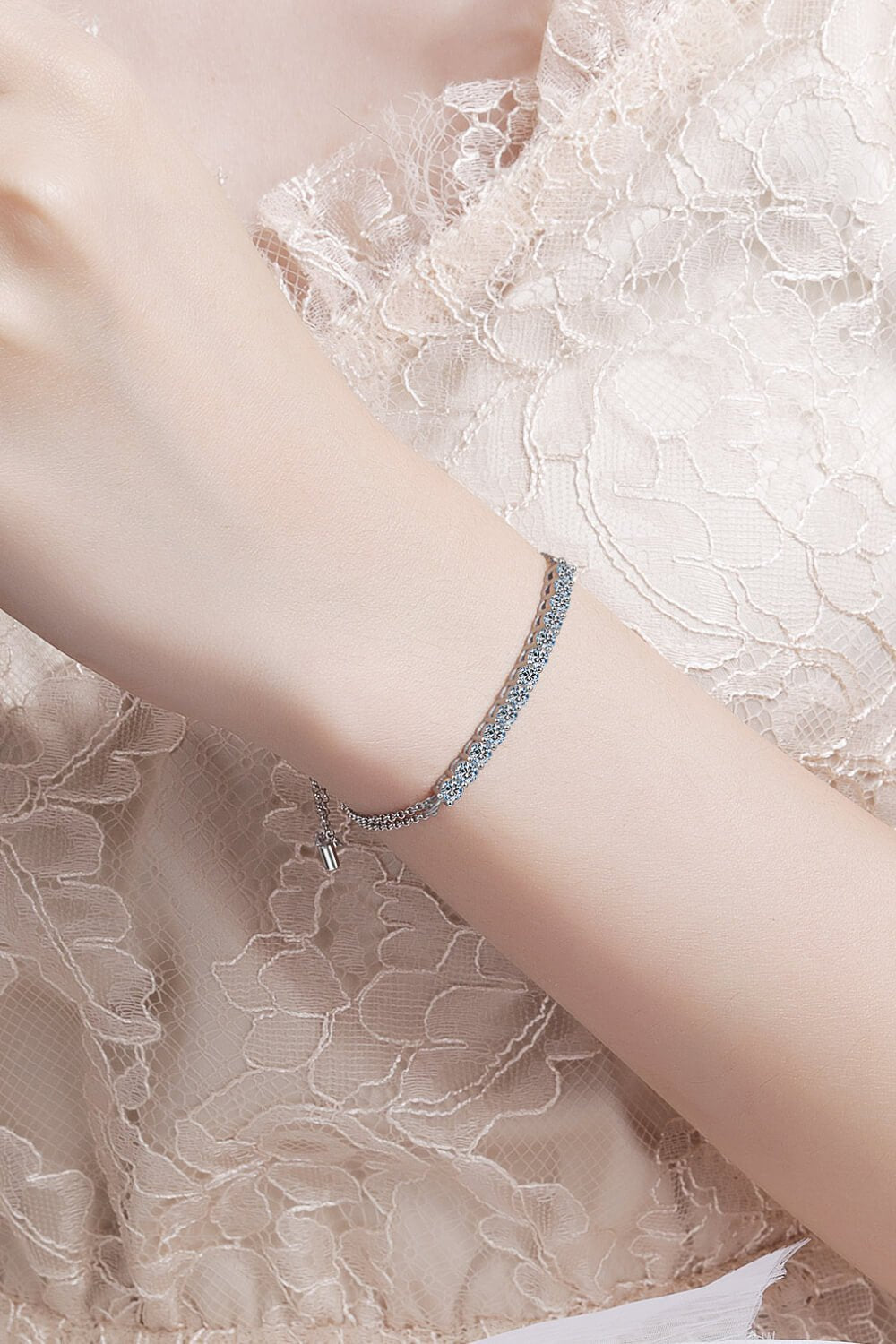 Moissanite Silver Bracelet - Ell Soll Fashion