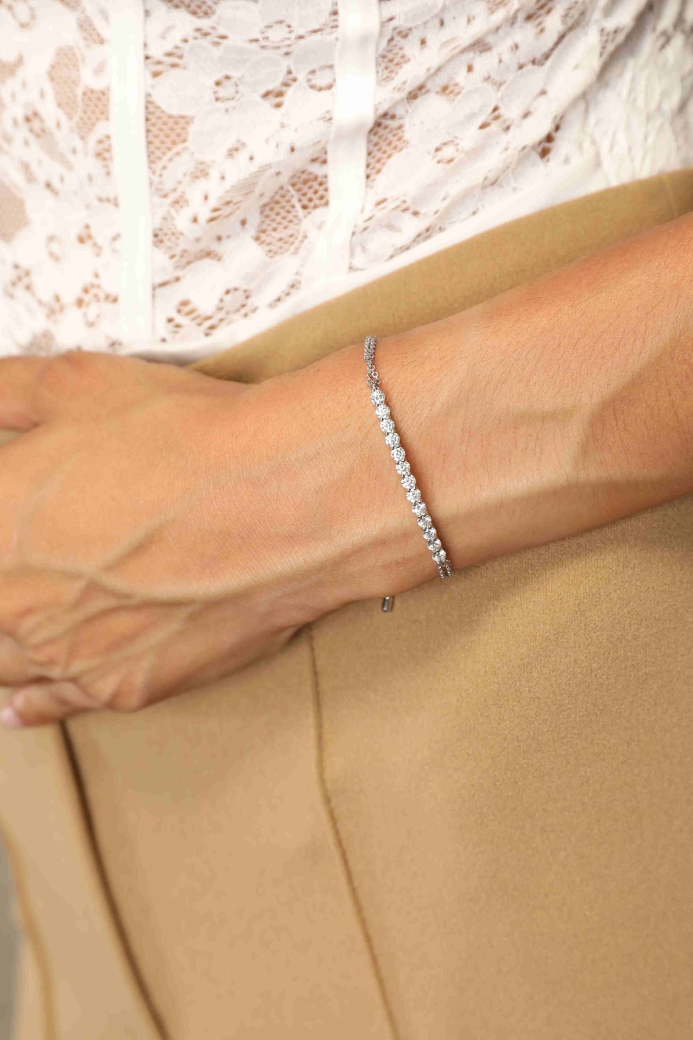 Moissanite Silver Bracelet - Ell Soll Fashion