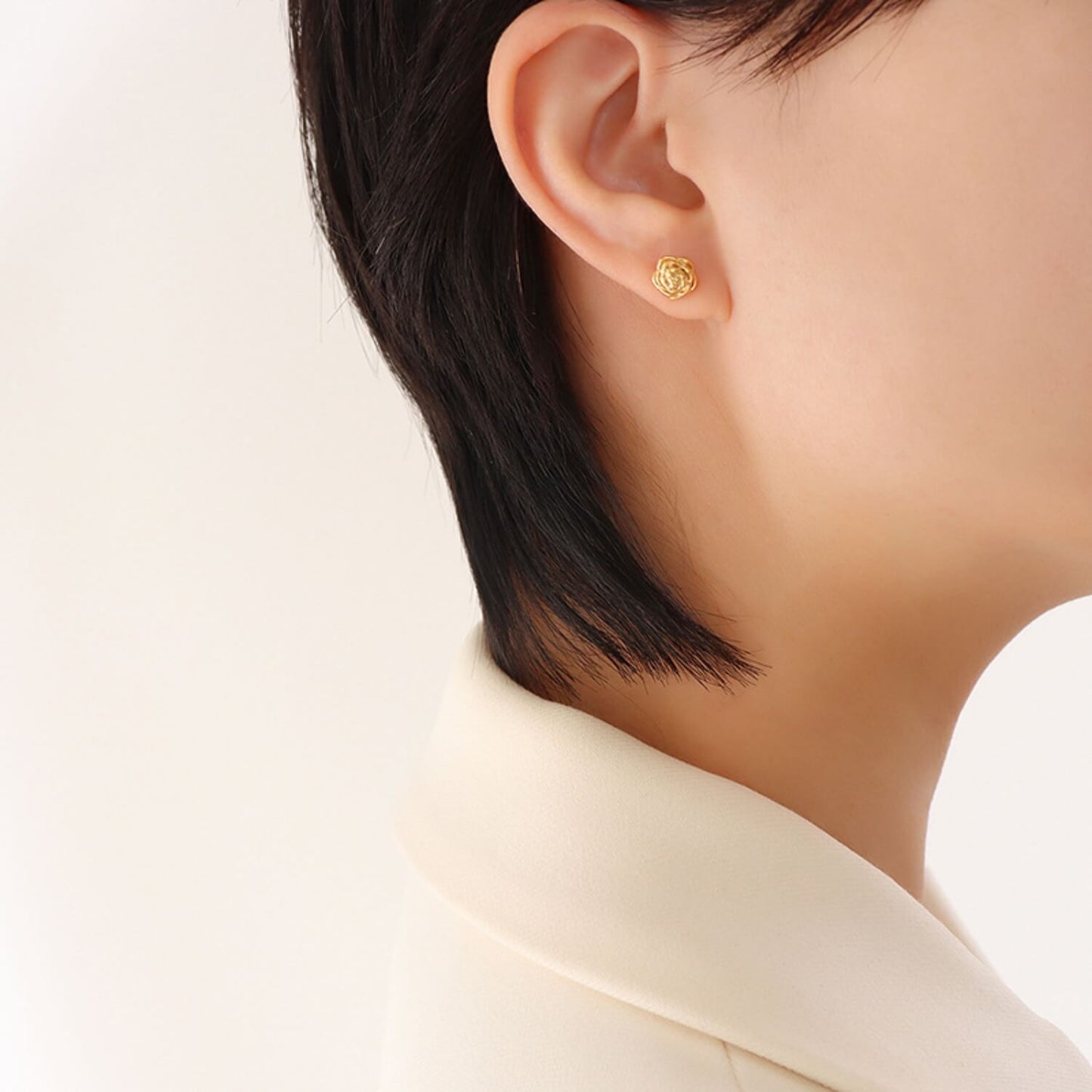 Rose Stud Earrings - Ell Soll Fashion
