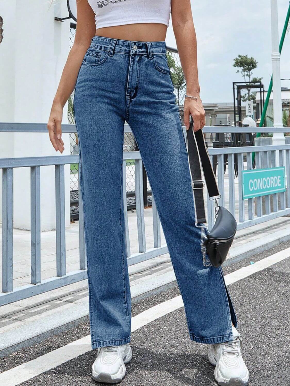 Sally High Waist Jeans - Ell Soll Fashion