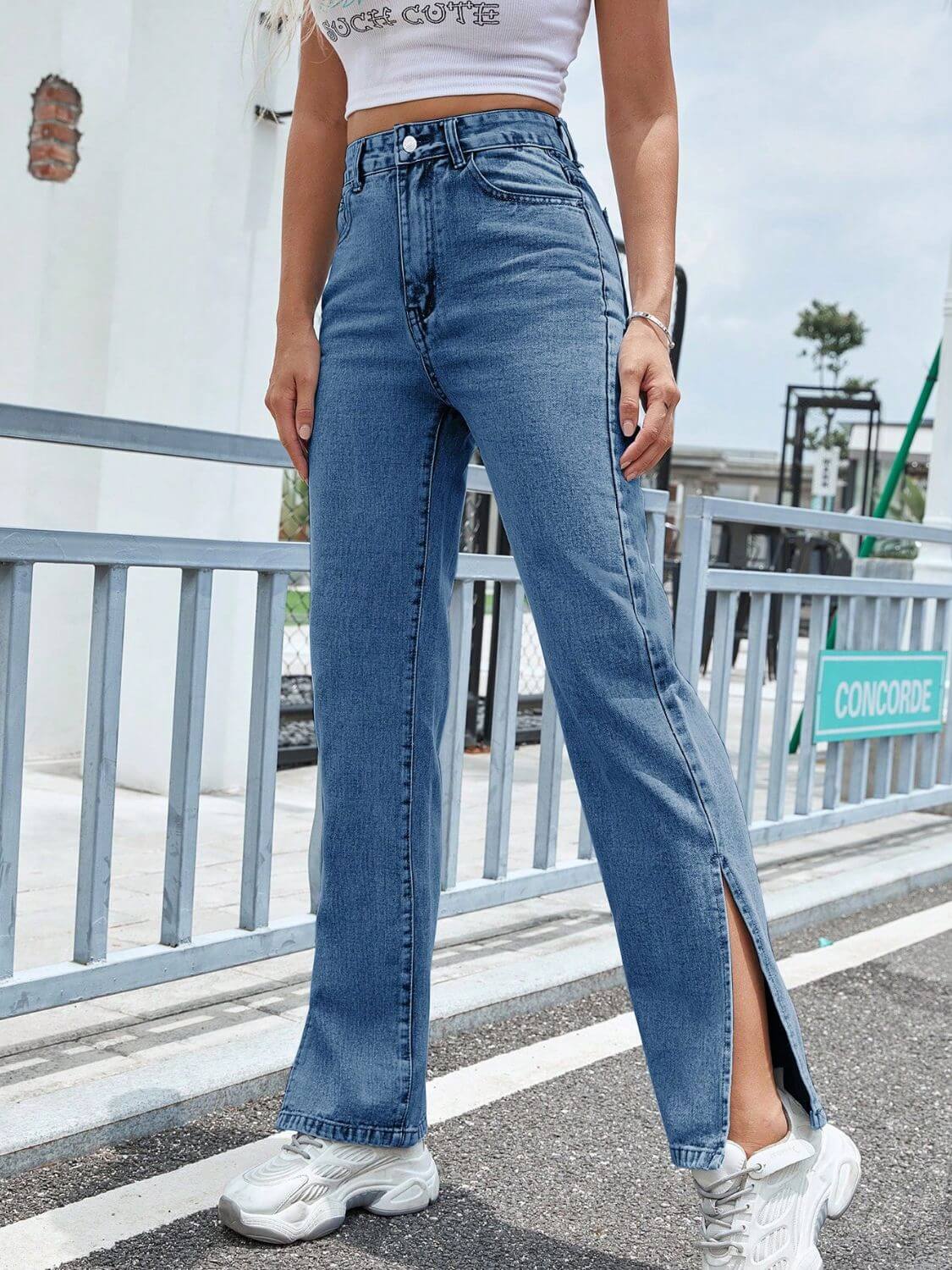 Sally High Waist Jeans - Ell Soll Fashion