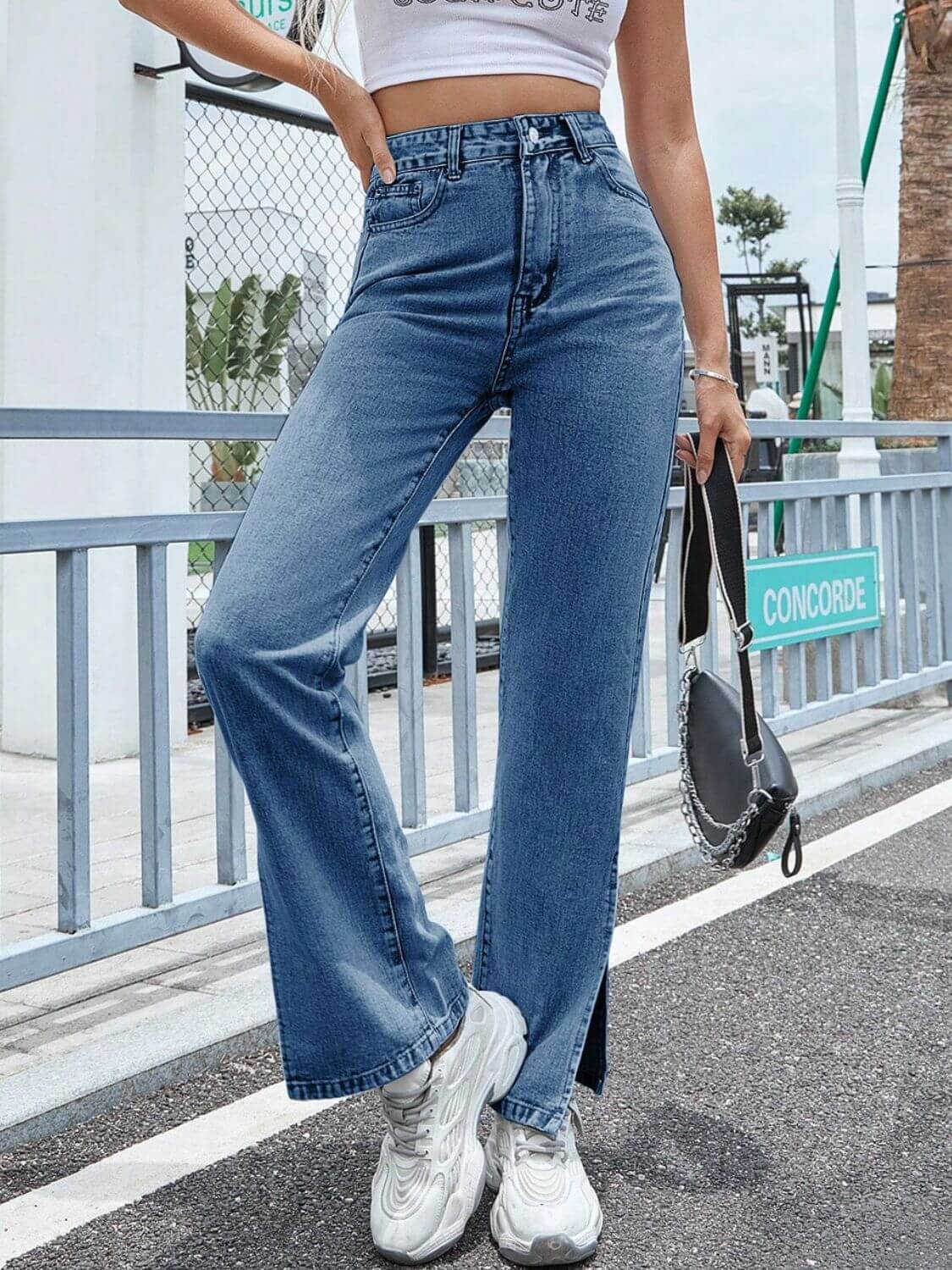 Sally High Waist Jeans - Ell Soll Fashion