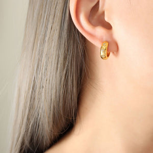 Zircon Huggie Earrings - Ell Soll Fashion