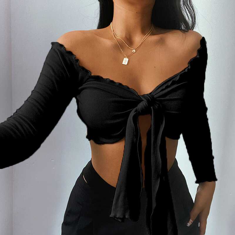 Slim Sexy Long-Sleeve Top - Ell Soll Fashion Slim Sexy Long-Sleeve Top king-planet.myshopify.com