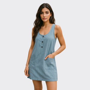Shyla Buttons Mini Dress