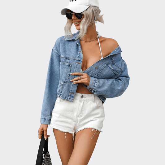 Loose Short Denim Jacket - Ell Soll Fashion