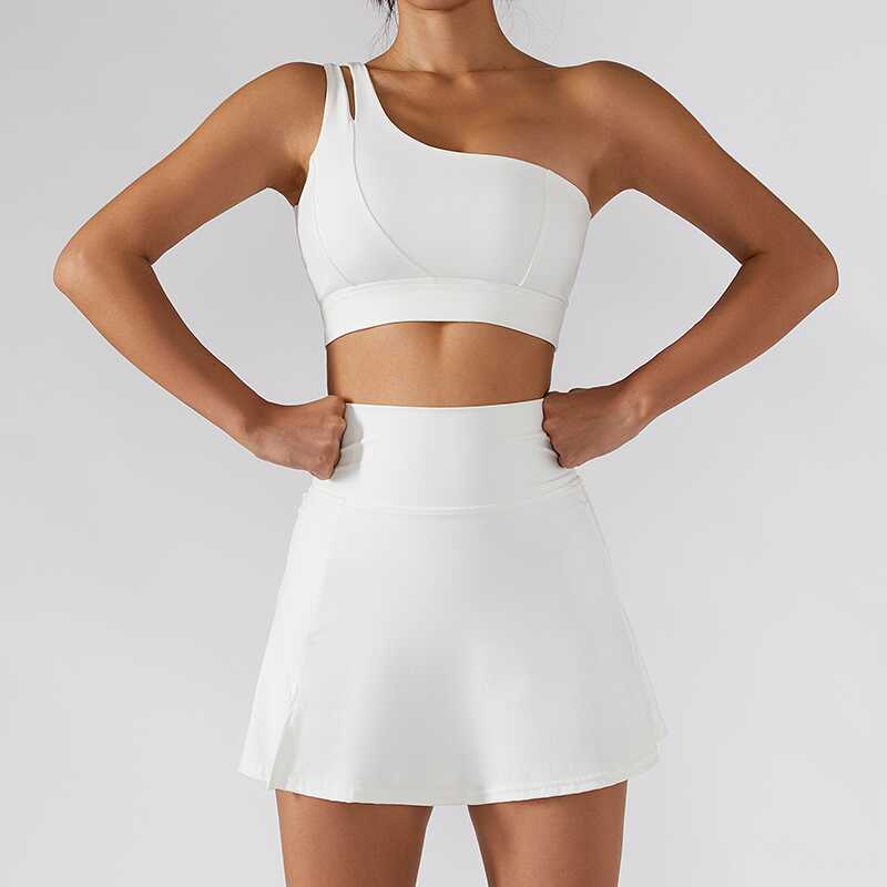 Ribbed One Shoulder Set - Ell Soll Fashion