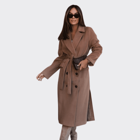 Long Sleeve Suit Strap Coat - Ell Soll Fashion