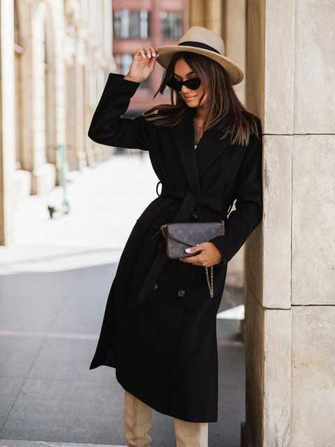 Long Sleeve Suit Strap Coat - Ell Soll Fashion