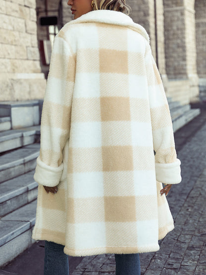 Soft Plaid Coat - Ell Soll Fashion