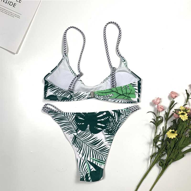 Leaf Split Bikini - Ell Soll Fashion