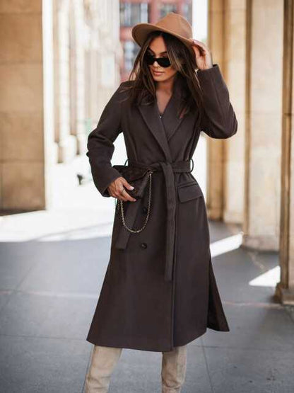 Long Sleeve Suit Strap Coat - Ell Soll Fashion