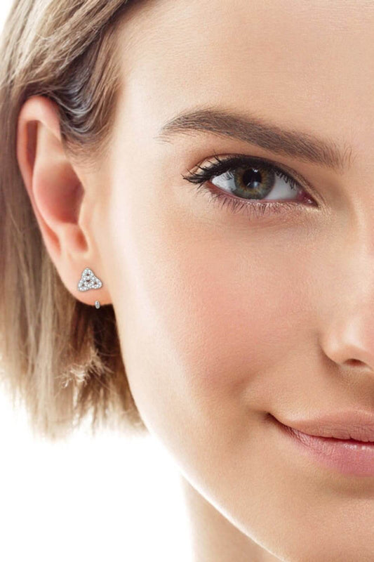 Moissanite Silver Earrings