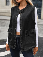 Sleeveless Denim Jacket