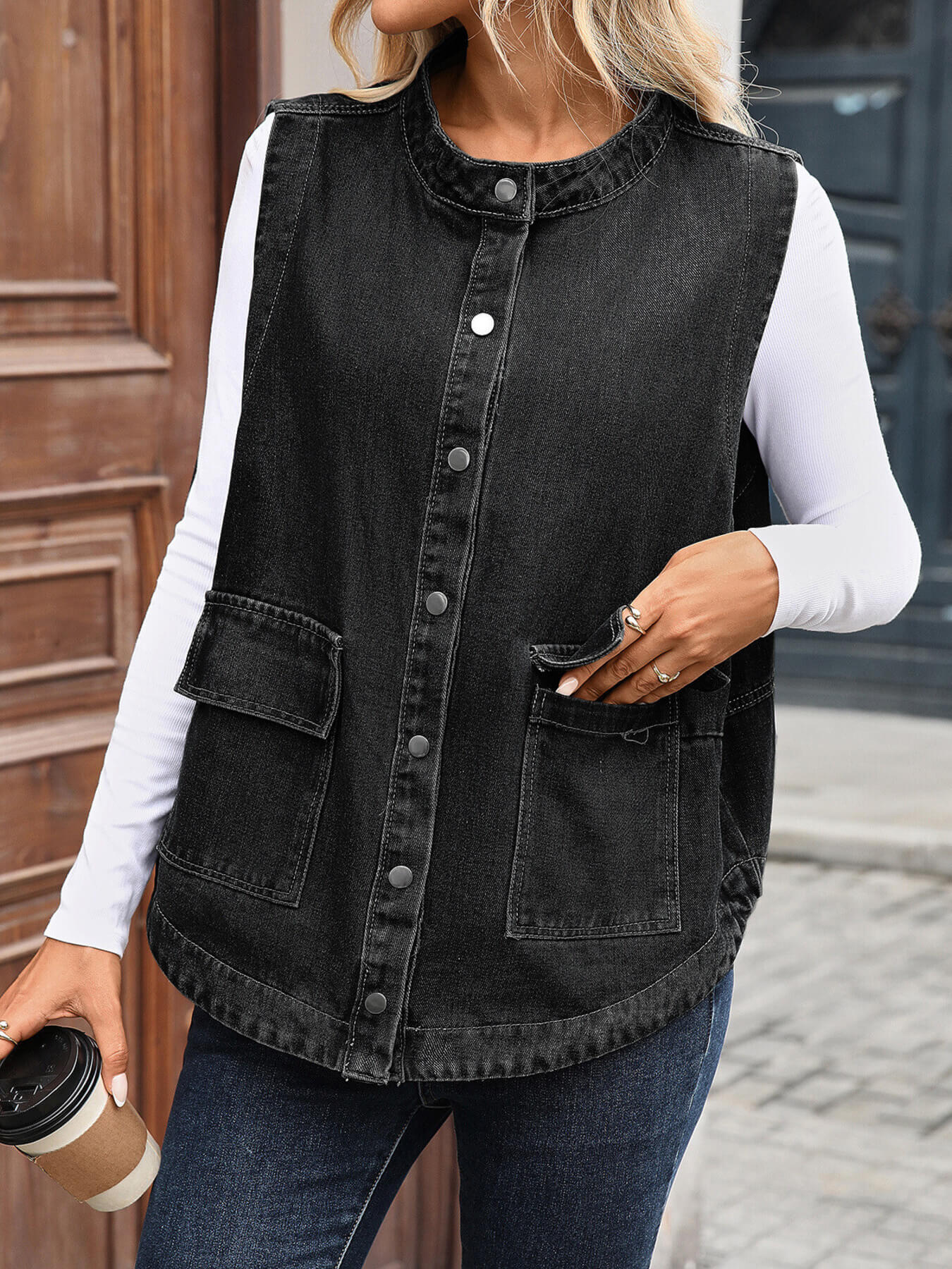 Sleeveless Denim Jacket