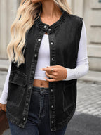 Sleeveless Denim Jacket