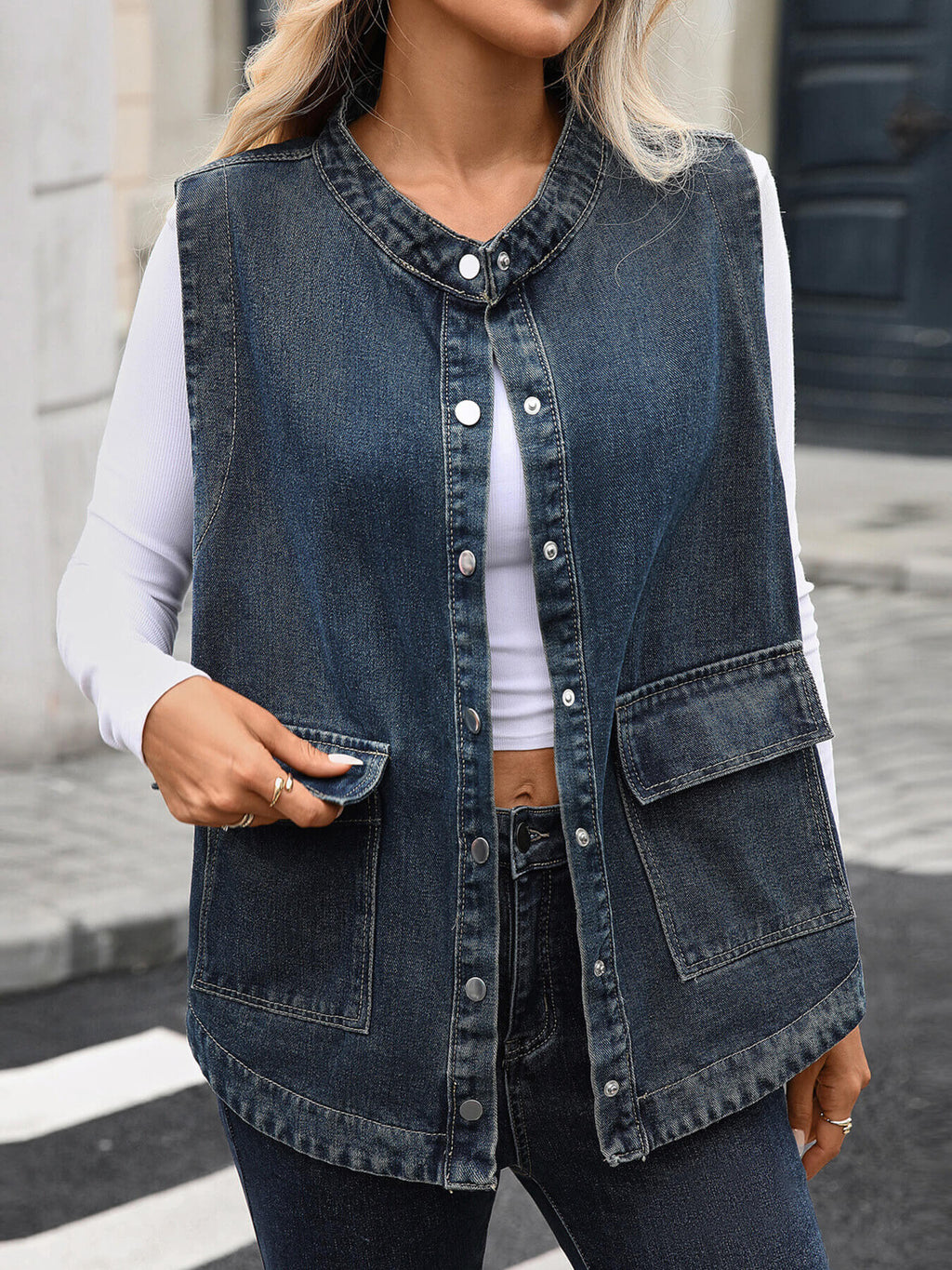 Sleeveless Denim Jacket