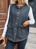 Sleeveless Denim Jacket