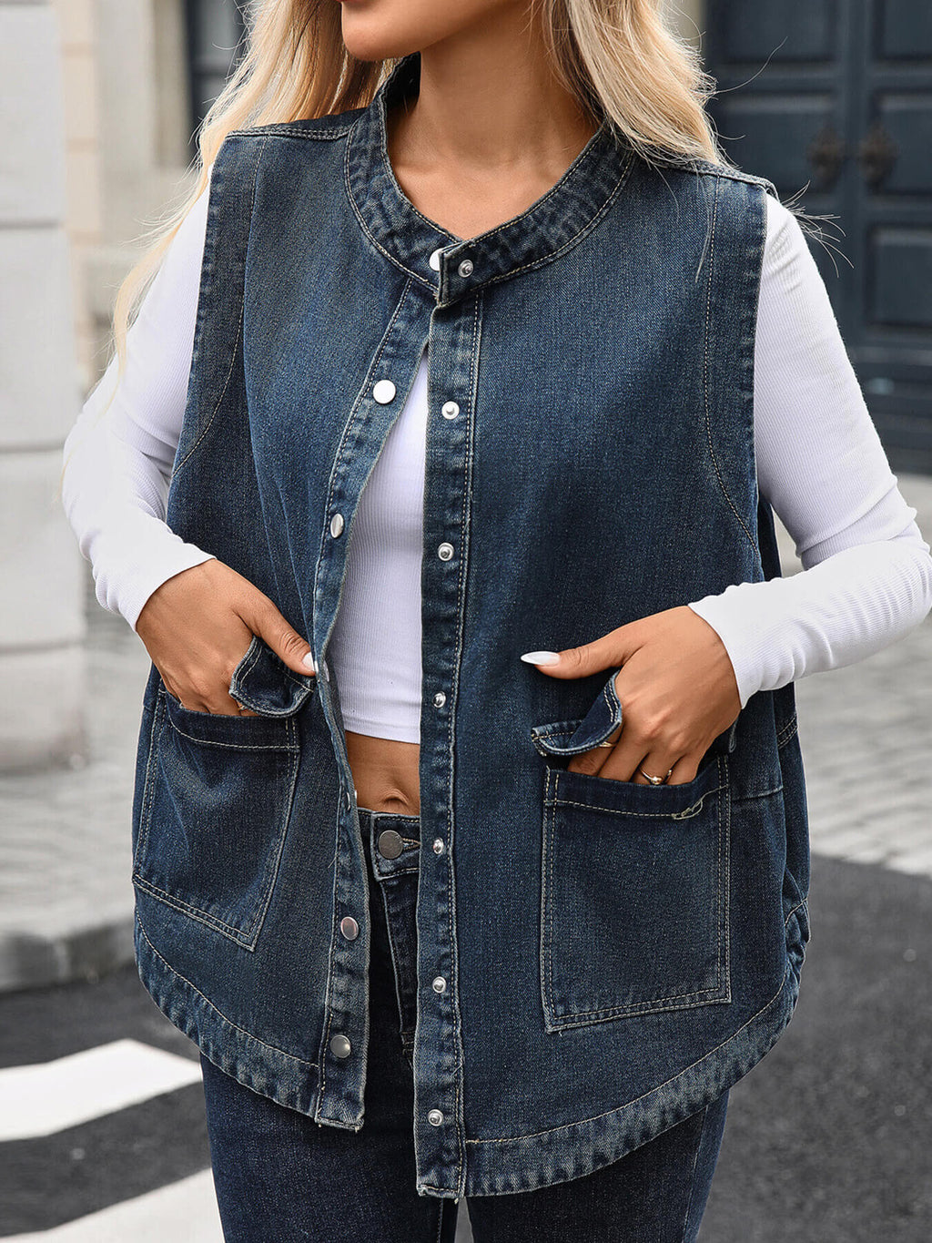 Sleeveless Denim Jacket
