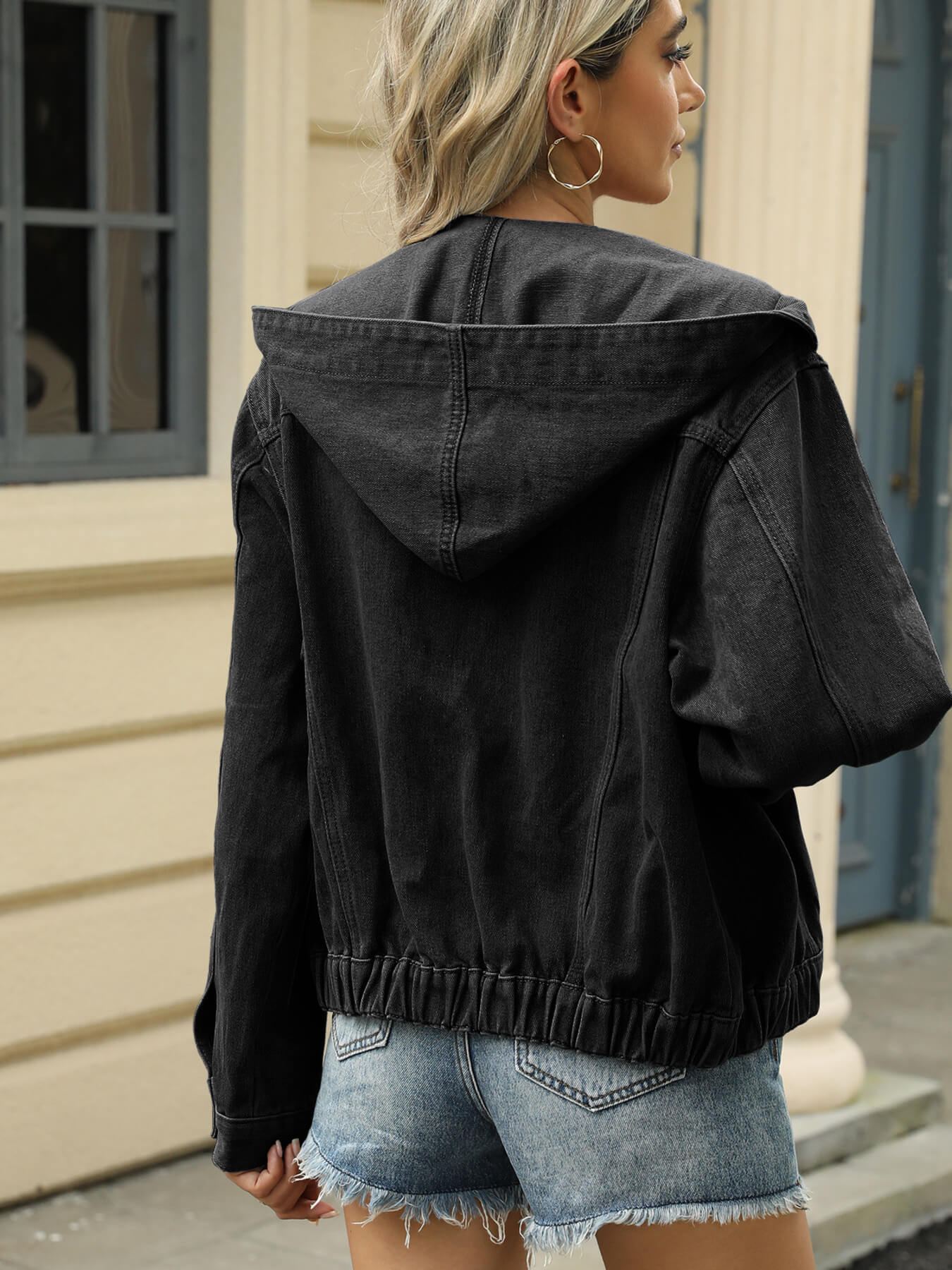 Hooded Denim Jacket