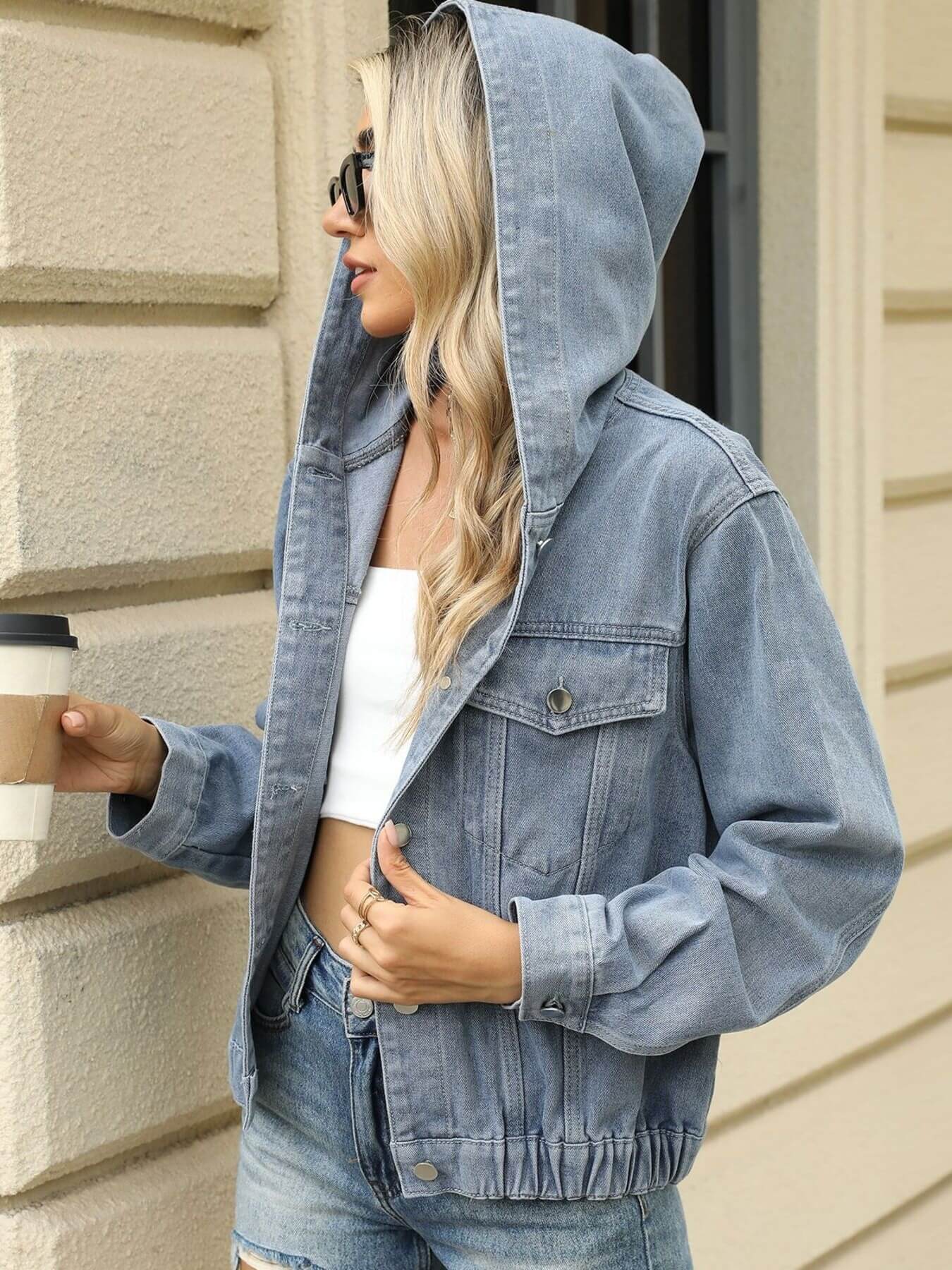 Hooded Denim Jacket