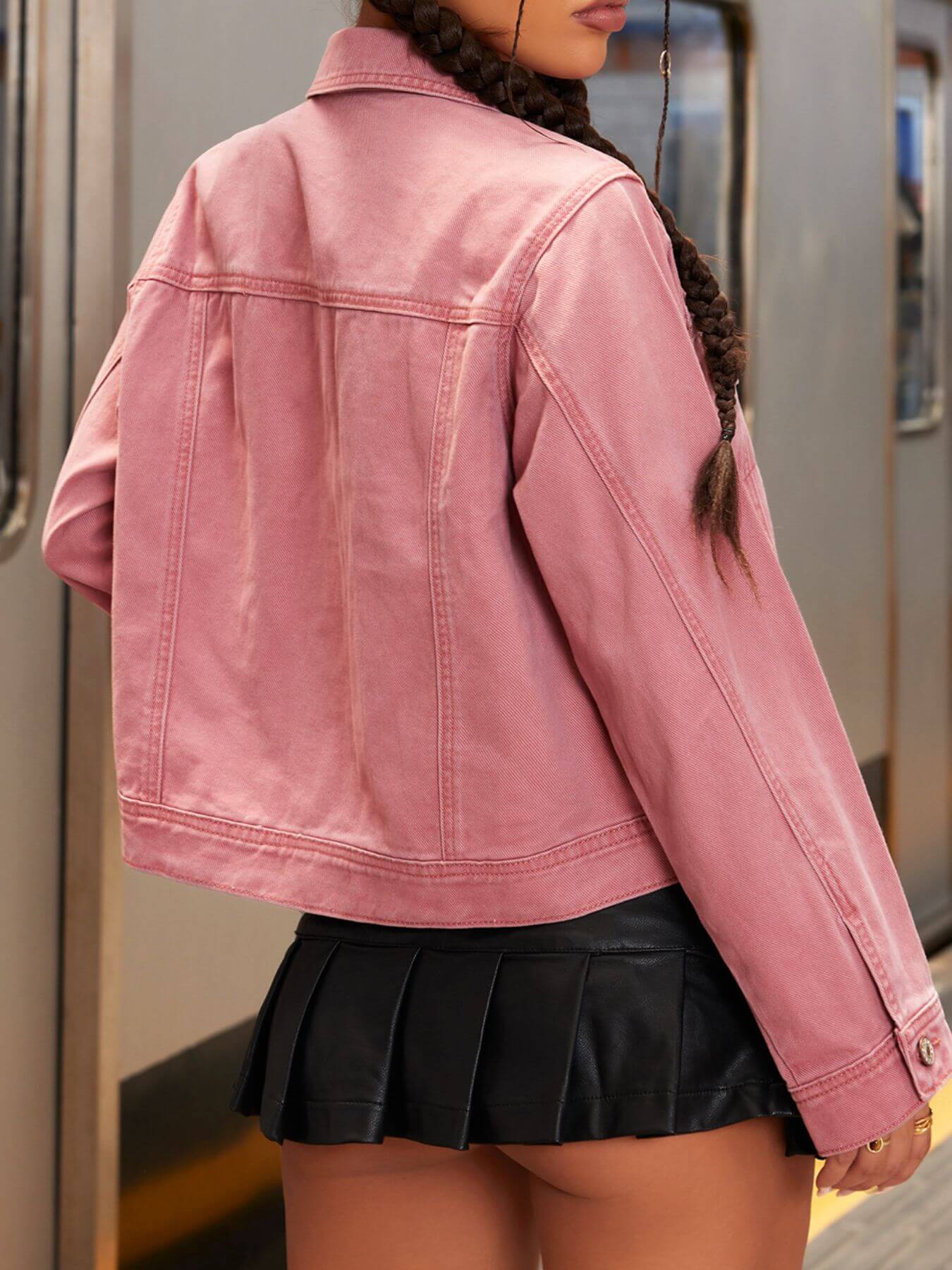 Mia Pinky Denim Jacket