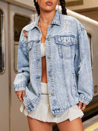 Mia Distressed Denim Jacket