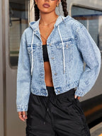 Mia Hooded Denim Jacket