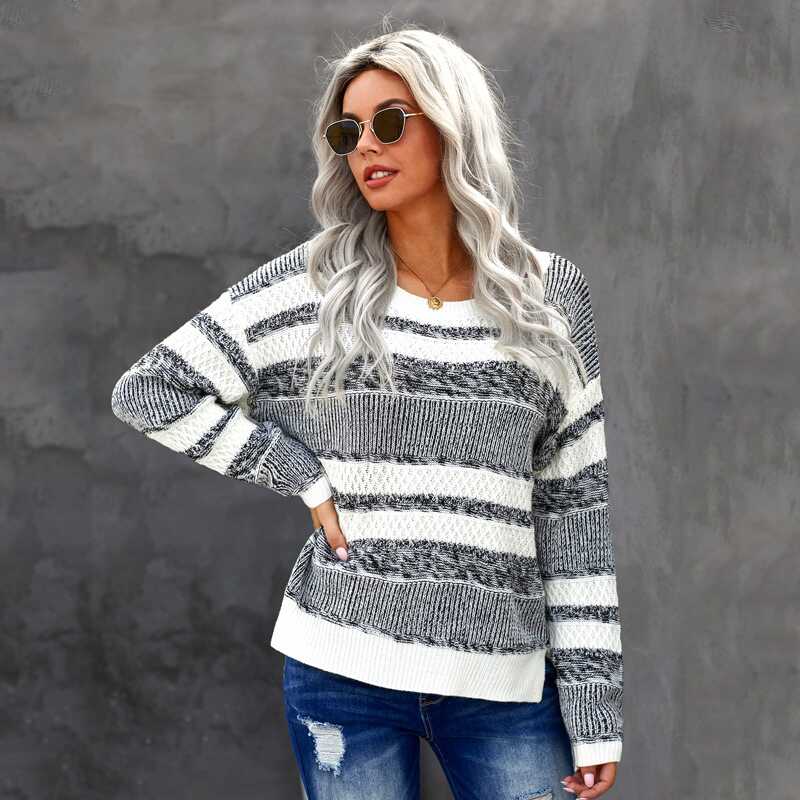 Black & White Sweater - Ell Soll Fashion Black & White Sweater king-planet.myshopify.com