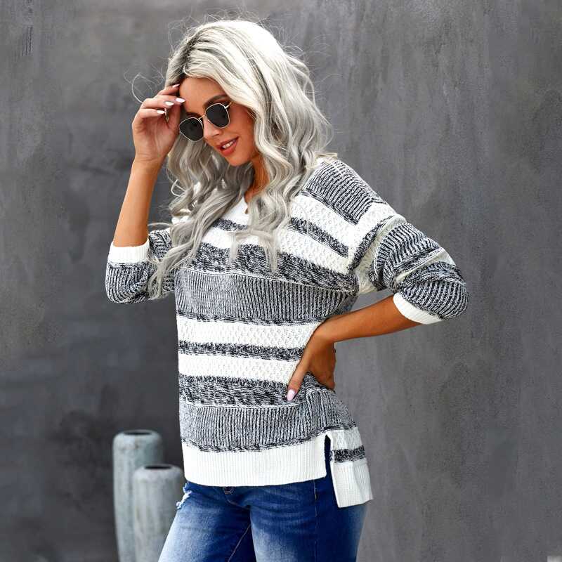 Black & White Sweater - Ell Soll Fashion