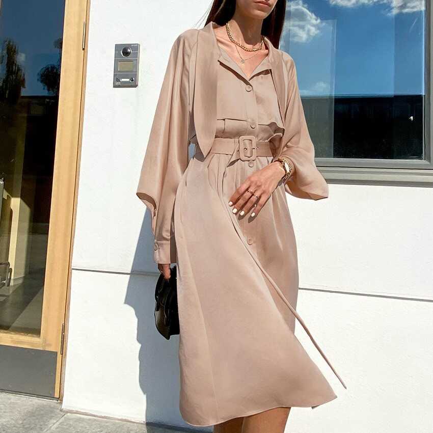 Button & Belt Dress - Ell Soll Fashion Button & Belt Dress king-planet.myshopify.com