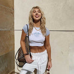 Cartoon Print Slim T-Shirt - Ell Soll Fashion