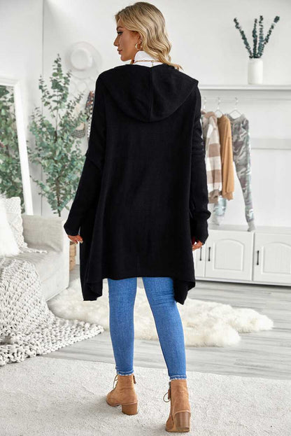 Casual Hooded Mid - Length Trench - Ell Soll Fashion