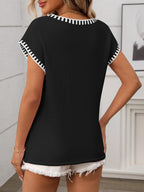 Clair V - Neck Shirt - Shirt - Ell Soll Fashion