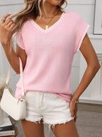 Clair V - Neck Shirt - Shirt - Ell Soll Fashion