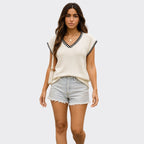 Clair V - Neck Shirt - Shirt - Ell Soll Fashion