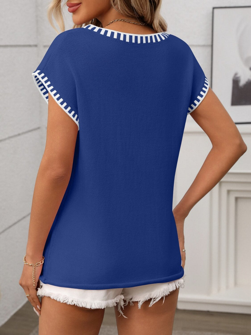 Clair V - Neck Shirt - Shirt - Ell Soll Fashion