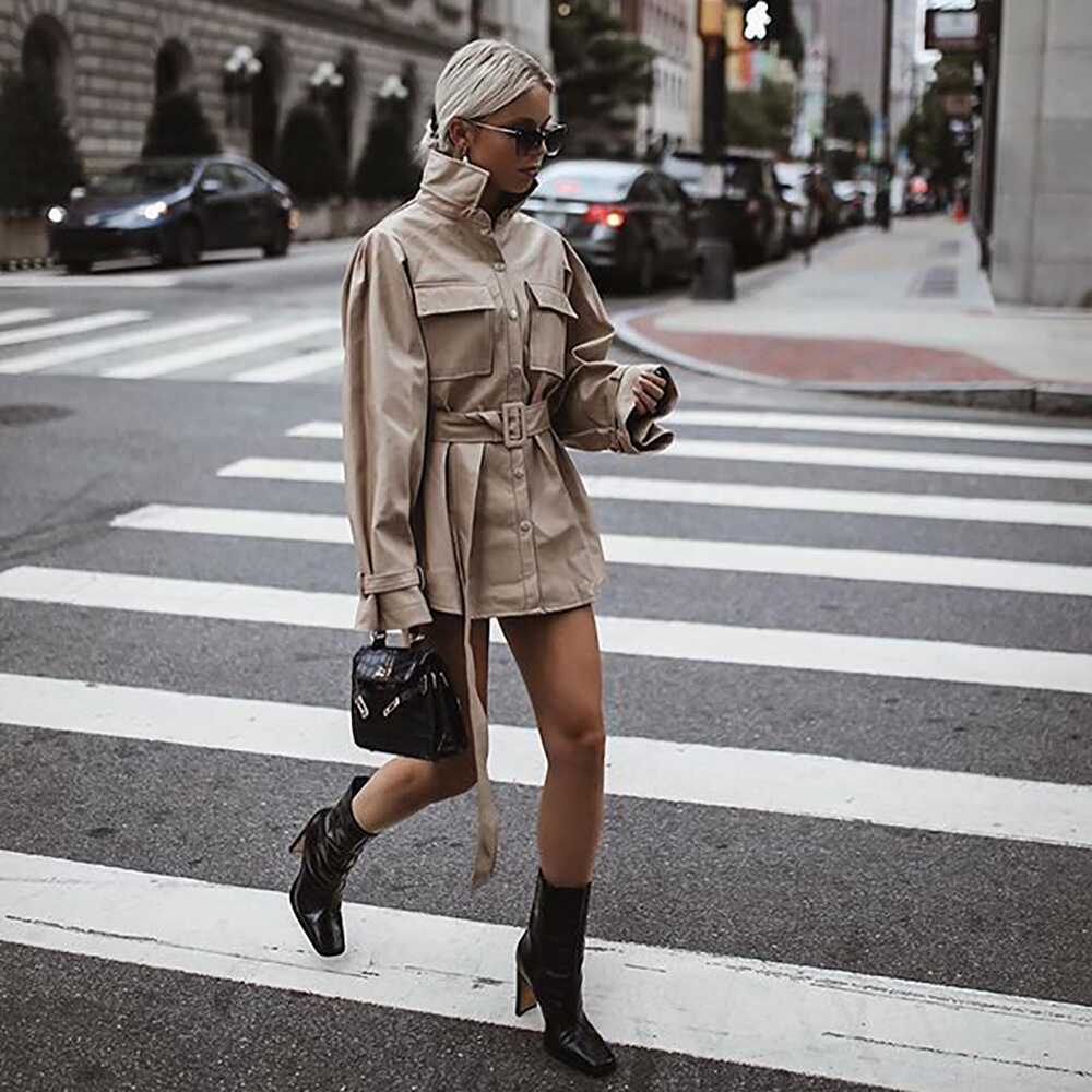 Classic Leather Jacket - Ell Soll Fashion Classic Leather Jacket king-planet.myshopify.com