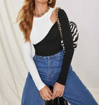 Combined Long Sleeved Shirt - Ell Soll Fashion