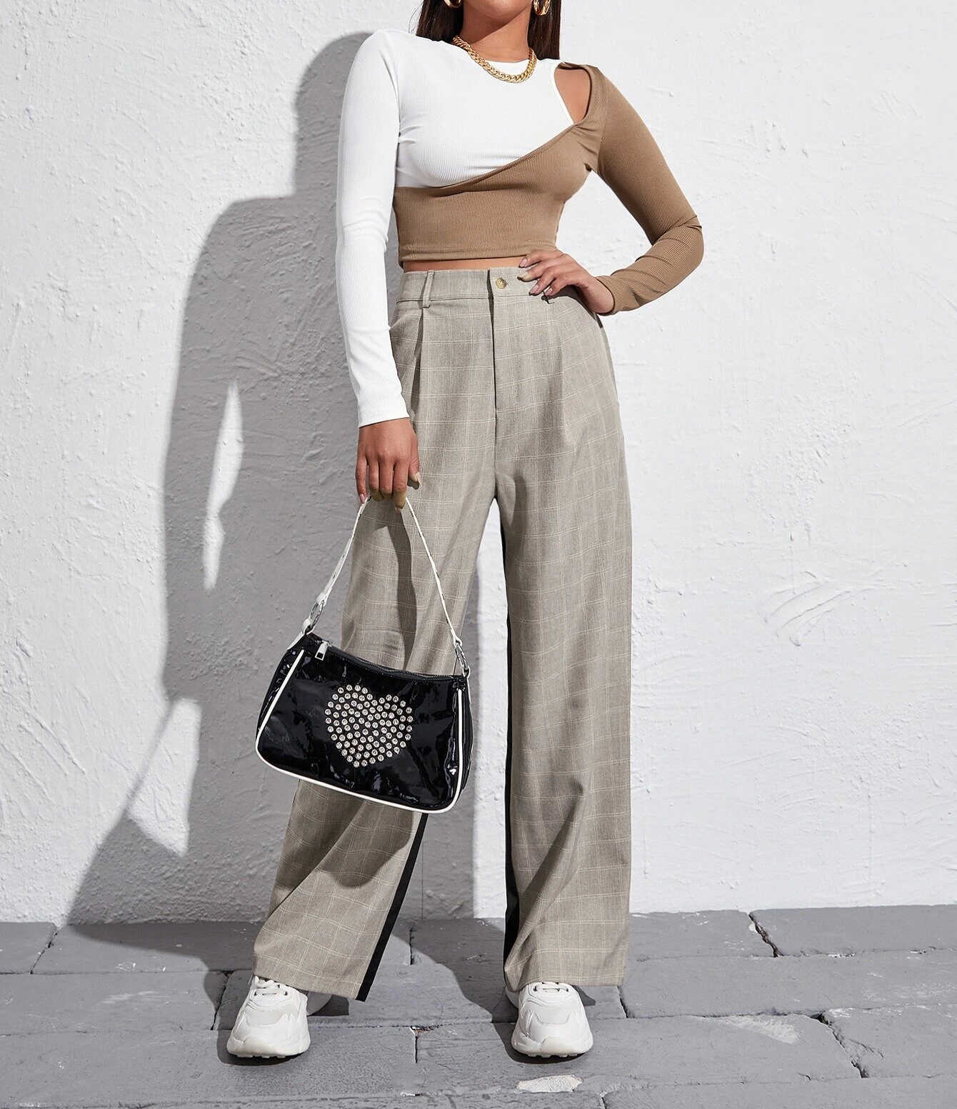 Combined Long Sleeved Shirt - Ell Soll Fashion