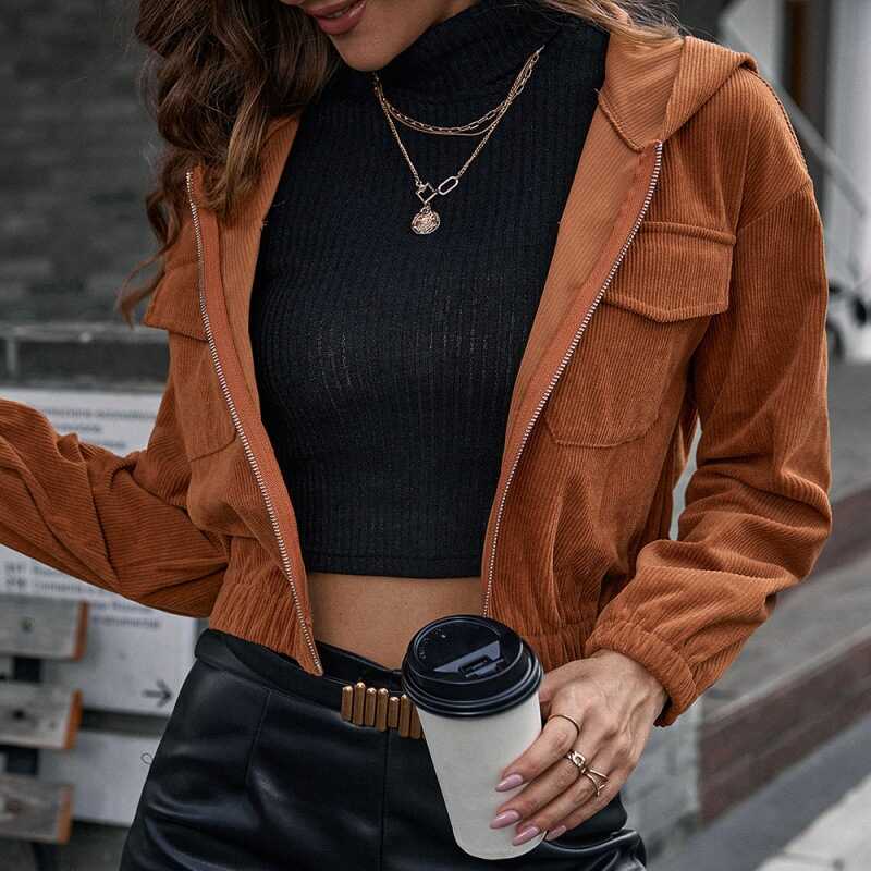 Corduroy Style Jacket - Ell Soll Fashion