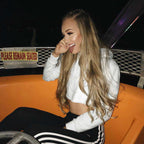 Cropped White Hoodie - Ell Soll Fashion