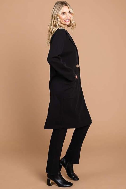 Culture Code Lapel Coat - Ell Soll Fashion