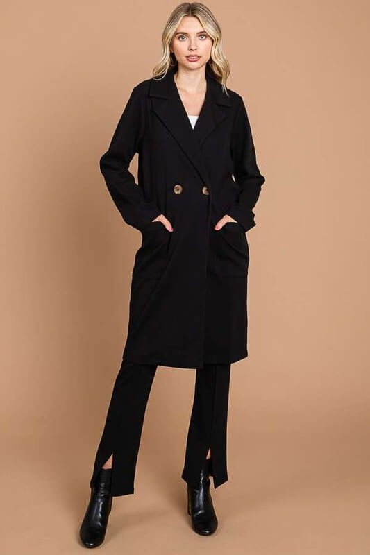 Culture Code Lapel Coat - Ell Soll Fashion
