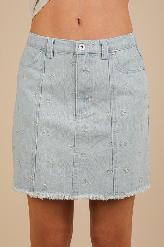 Denim Mini Skirt - Skirt - Ell Soll Fashion
