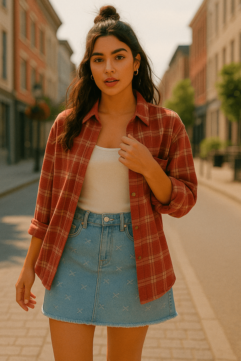 Denim Mini Skirt - Skirt - Ell Soll Fashion