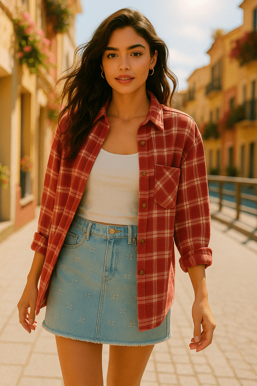 Denim Mini Skirt - Skirt - Ell Soll Fashion