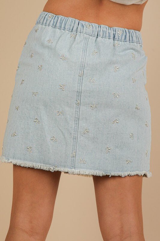 Denim Mini Skirt - Skirt - Ell Soll Fashion