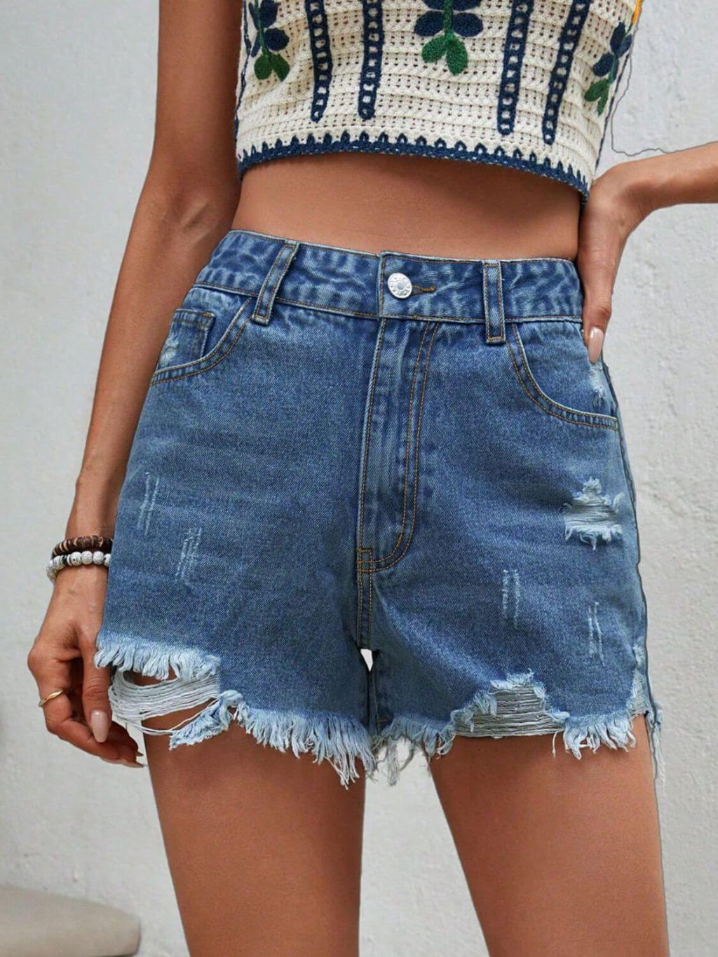 Dusti Raw Denim Shorts - Ell Soll Fashion